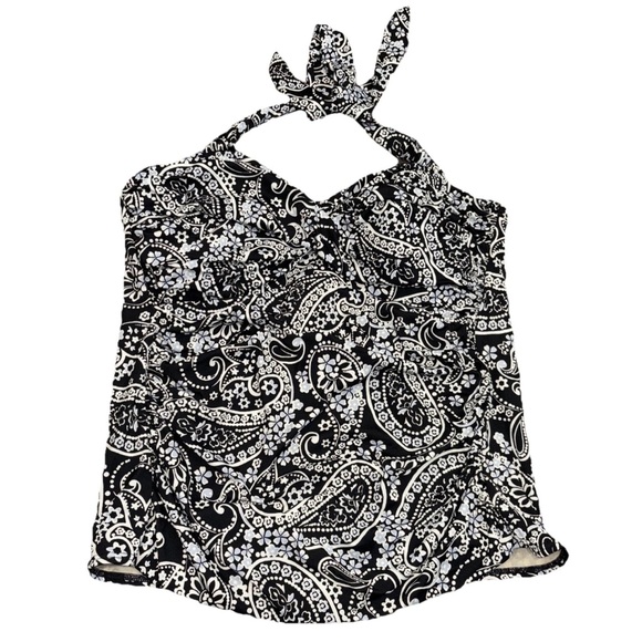 Miraclesuit Tankini Top Size 22 W Paisley Print - Picture 1 of 4